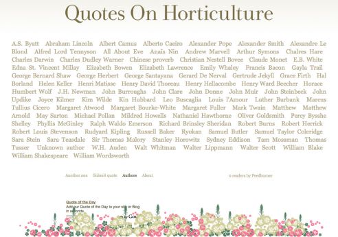 Quotes On Horticulture: Autores